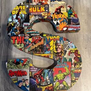 Marvel Comic Book Collage Letter S
